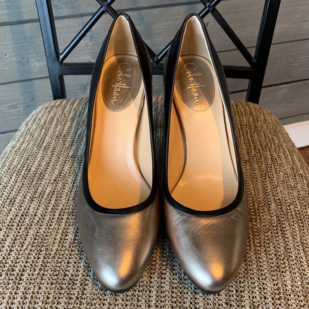 Cole Haan gold Carma Nike Air Pumps size 9.5